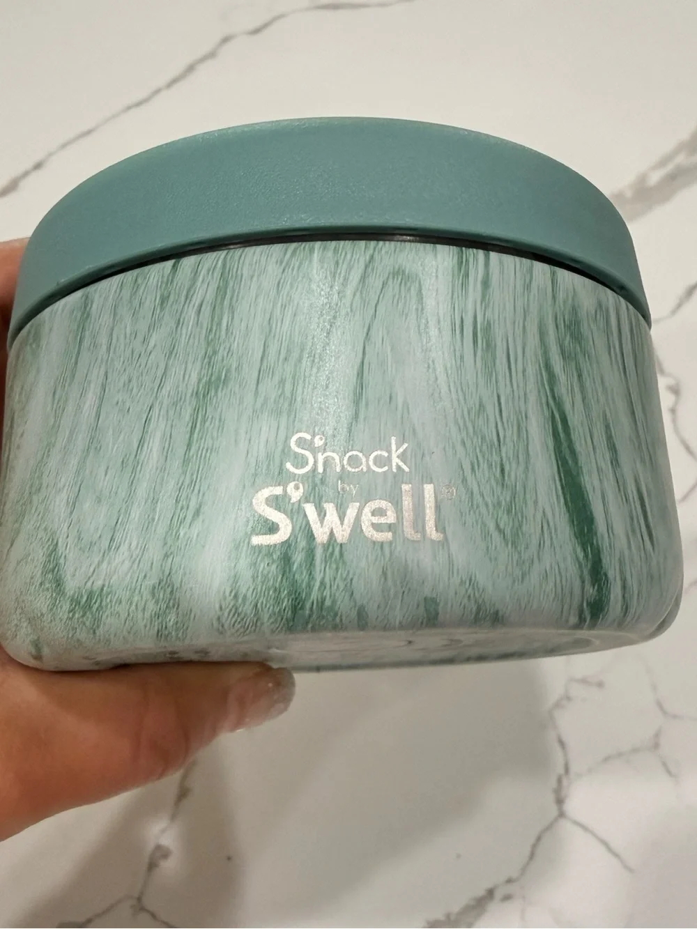 Snack by S'well 10oz Stainless Steel Food Container | Green Woodgrain - Picture 1 of 3